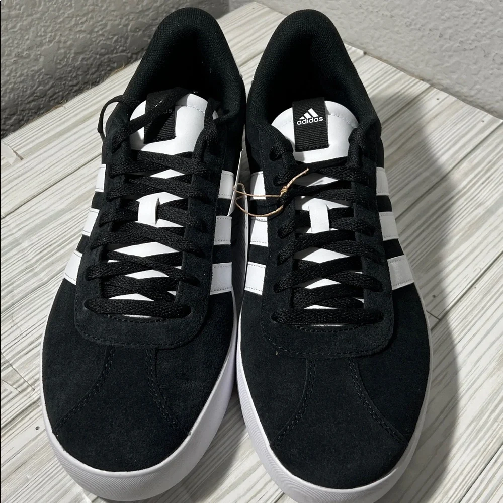 Adidas Men's Classic VL court 3.0 Black White lace up Sneakers size‎ 11.5 ID6278